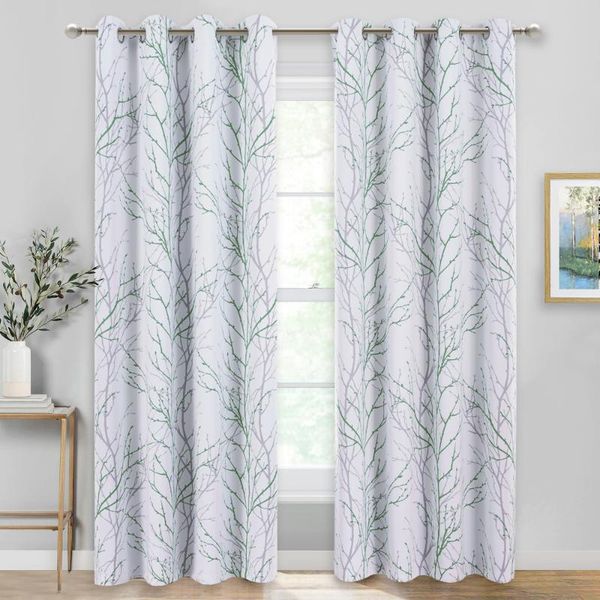 

curtain & drapes nicetown branch art modern blackout curtains for living room bedroom background light block fresh style