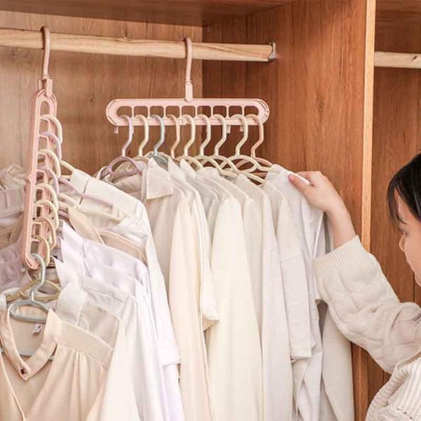 

hangers & racks multifunctional clothes hanger pants storage rack drying home non-slip hanging rotatable hook