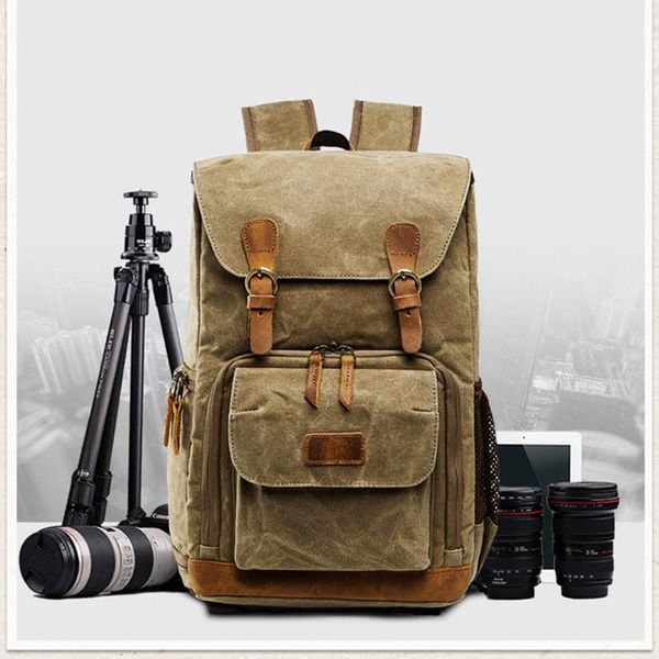 

backpack outdoor camera bag waterproof pography water resistant canvas sale-wt