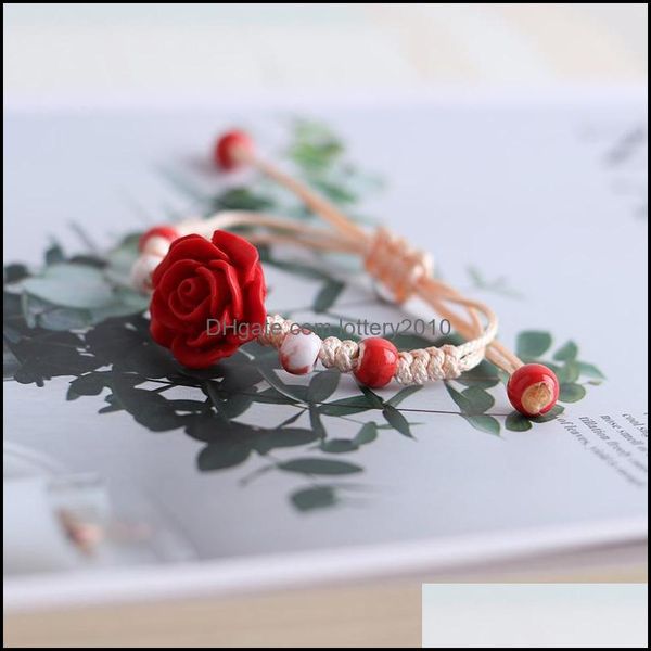 

link bracelets jewelrylink chain simple personality student forest girlfriends jewelry bracelet on hand rose flower design national wind r, Black