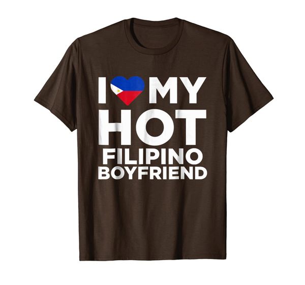 

i love my filipino boyfriend cute philippines native relationship t-shirt, White;black