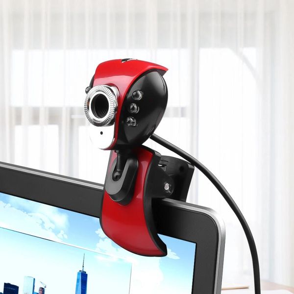 

computer cameras usb 2.0 50.0m 480p 6 led hd webcam with mic for pc lap360 degrees rotary webcams