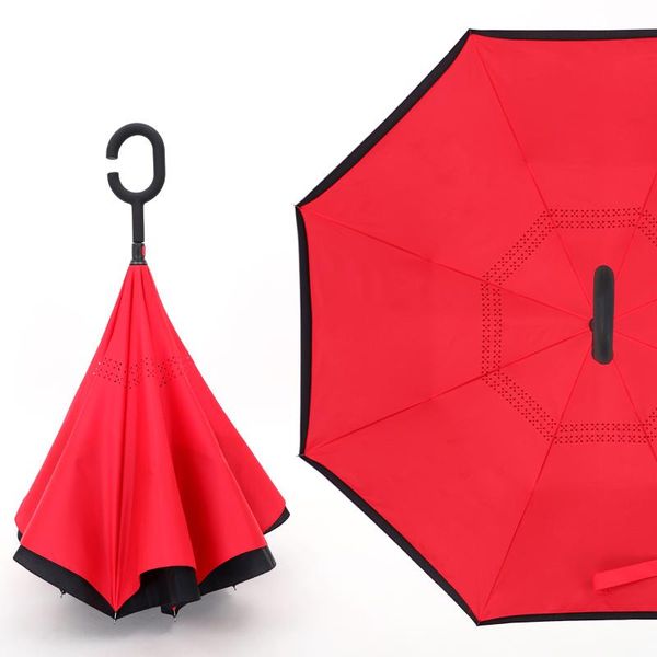 

umbrellas double layer reverse umbrella large super vehicle female full-automatic long handle straight rod
