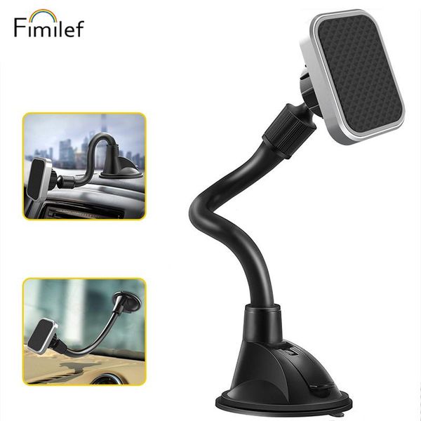 

cell phone mounts & holders fimilef windshield magnetic mobile holder long arm car dashboard bracket strong magnet for