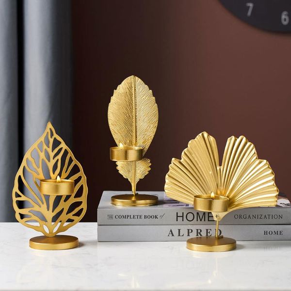 

candle holders noidc golden iron art candlestick gold base holder for party wedding deskornament creative romantic dinner decoration