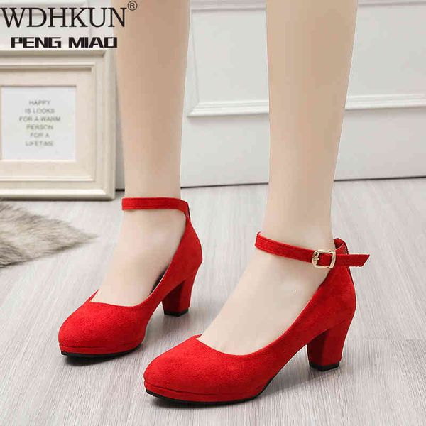 

sandals simple suede high heels pump shoes fashion pointed toe heel pumps for women party 2021 spring summer qals, Black