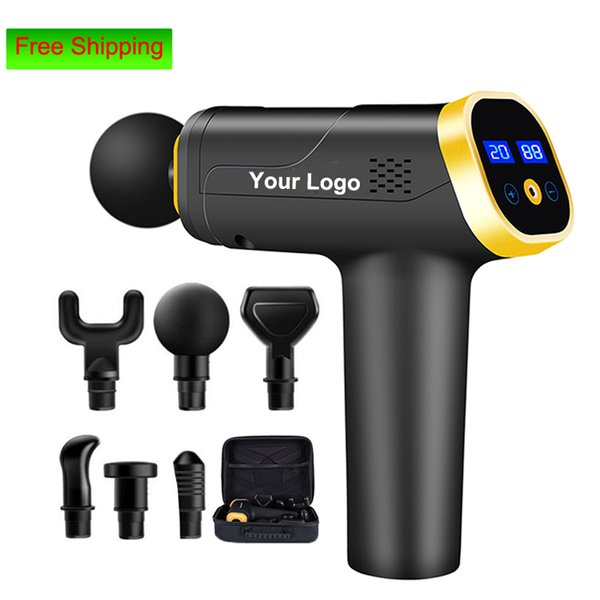 

massage gun 16.8v brushless 30 speed 6 heads custom logo muscle mini deep 2021