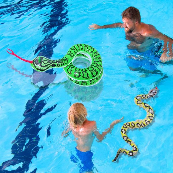 

inflatable floats & tubes super long pvc children's toy large fried snake 110cm party fun python swimming pool