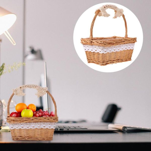 

storage baskets multi-functional basket handheld flower outdoor picnic