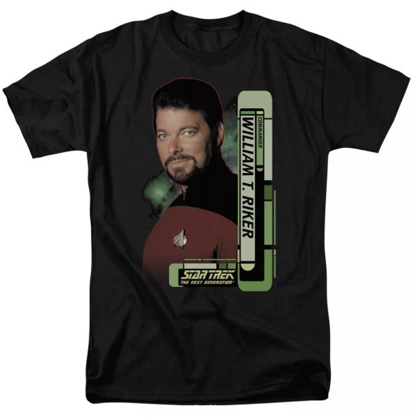 

star trek riker tv show t-shirt sizes s-3x new, White;black