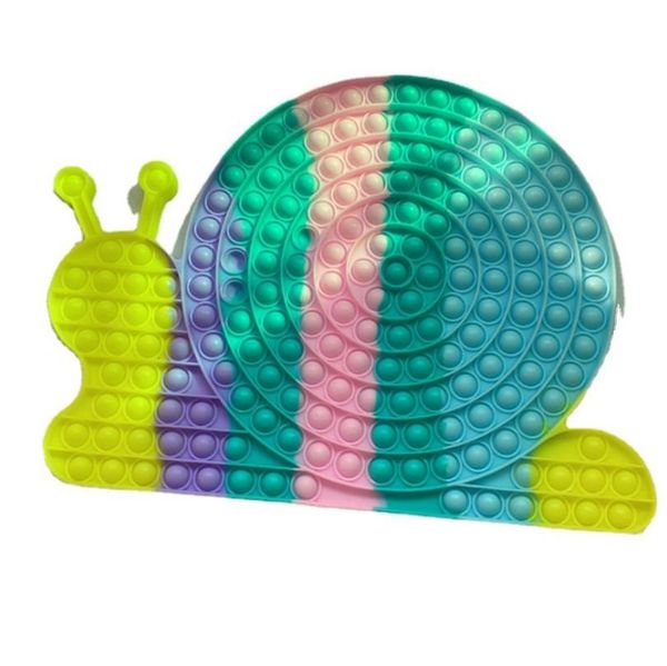 

2021 toy pop fidget factory price direct sale spot 40cm large snail deratization pioneer parent child interactive silicone toys makaron