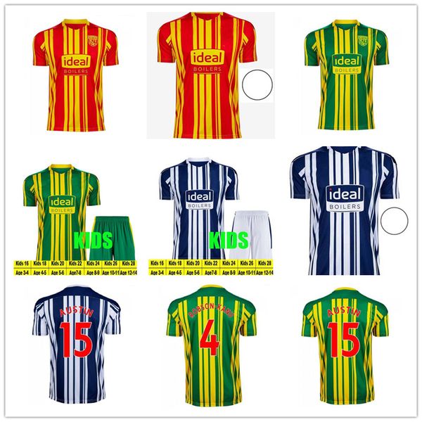 

WEST 20 21 BROMWICH ALBION home soccer jersey 2021 away football shirt kit camiseta de futbol BROM MEN + KIDS Robson-Kanu uniform SHIRTS, Third