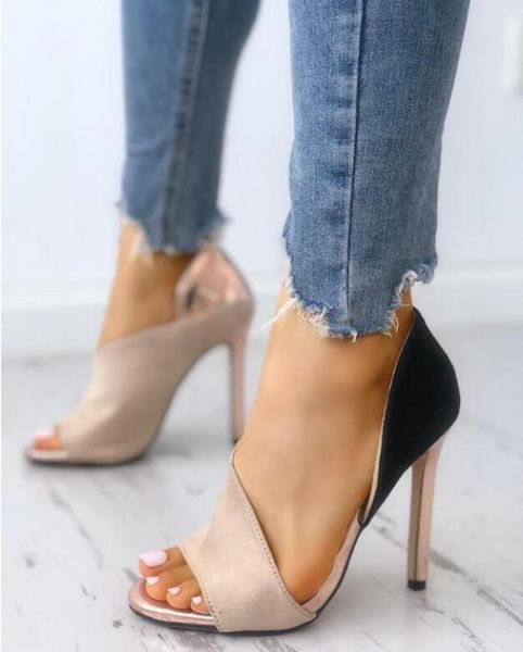 

sandals women elegant ladies pumps pointed toe high heels ankle strap wedding party shoes woman sandalias mujer 2021, Black