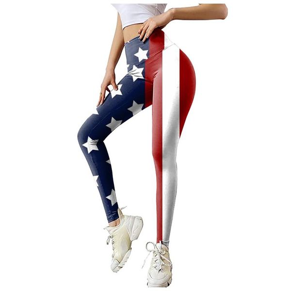 

yoga outfit bowknot independence day leggings women running sports fitness workout seamless pants skinny leginy trousers leggins