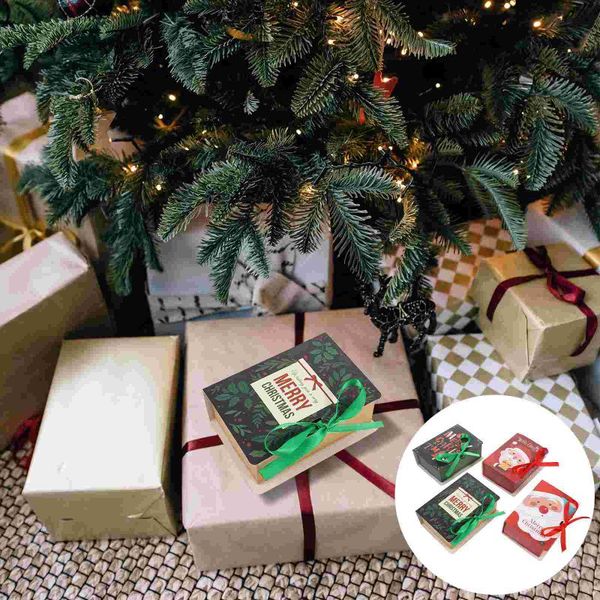 

gift wrap 4pcs creative book-shape candy packing cases christmas boxes (red green)
