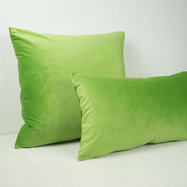 

cushion/decorative pillow soft light green velvet cushion cover cyan and pillowcase chair/bed/sofa home decor without stuffing