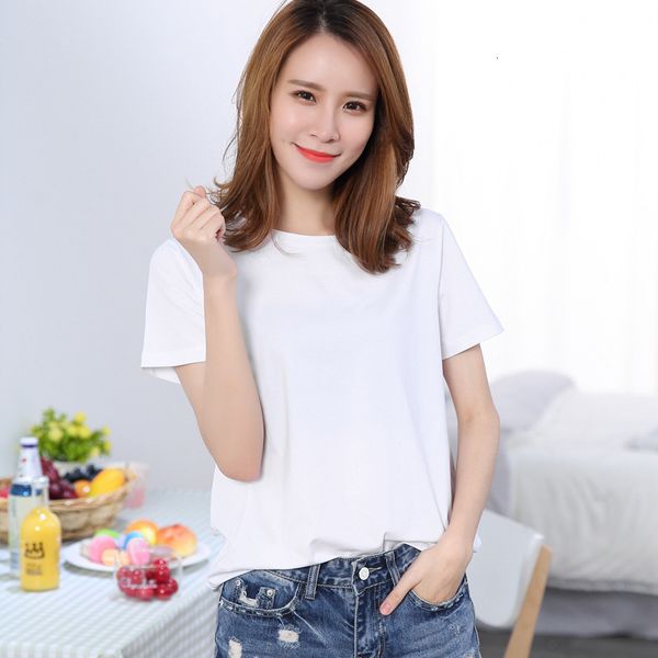 

tee 2021 classic summer fashion women's breathable short sleeve t-shirt, White