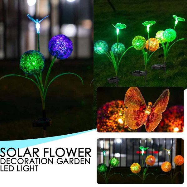 

decorative flowers & wreaths solar light led simulation flower lawn garden landscape home courtyard luminous lamp