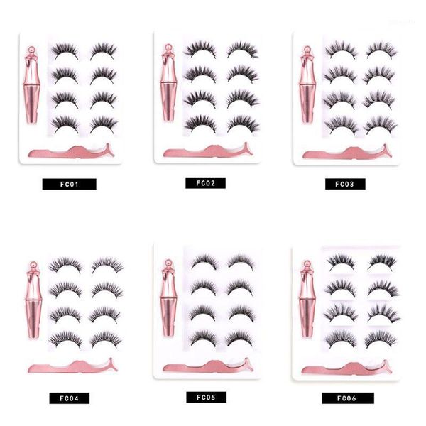 

pairs magnetic eyelashes with eyeliner and tweezer set false lashes 449d1