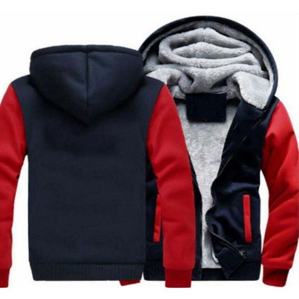 

running jackets men's thick cotton clothes zipper jacket winter warm casual fashion oversize male coat plus size s-5xl, Black;red