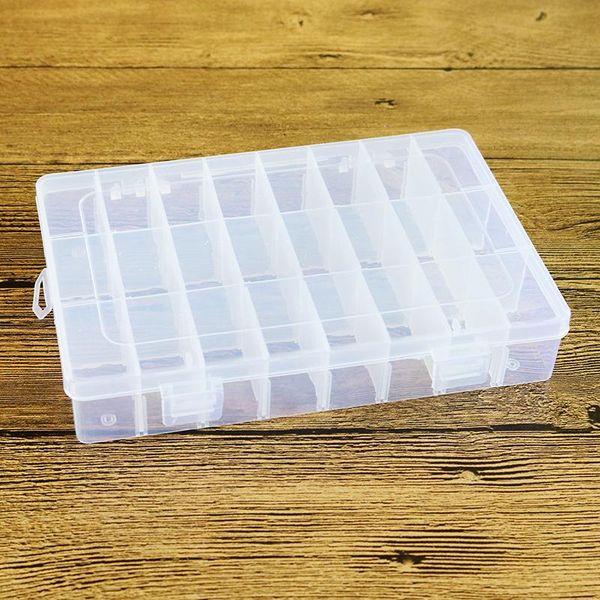 

fishing accessories small 24 grid plastic detachable creative finishing storage bait hook portable multi-function box