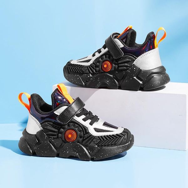 

brand children's shoes tide 2021 autumn korean version of boys casual running breathable sneakers athletic & outdoor, Black