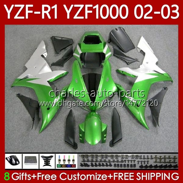 Corpo da motocicleta para Yamaha YZF-R1 YZF-1000 YZF R1 1000 CC 00-03 Metal Green Bodywork 90NO.51 YZF R1 1000CC YZFR1 02 03 00 01 YZF1000 2002 2003 2000 2001 OEM Fairings Kit