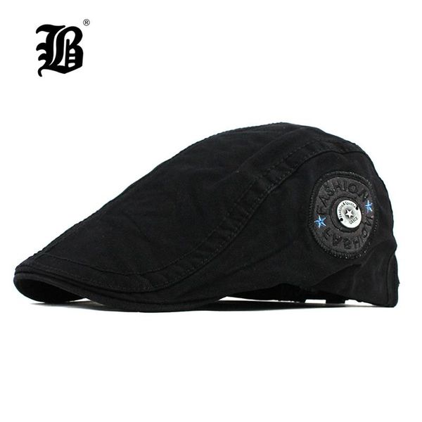 

visors [flb] autumn cotton berets caps for men casual peaked grid embroidery hats casquette cap male beret visor f511, Blue;gray