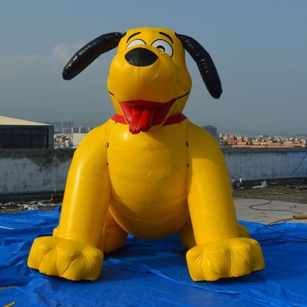 

huge lovely inflatable yellow dog christmas dogs balloons toys for party decoration pet shops and pets hospitals advertising