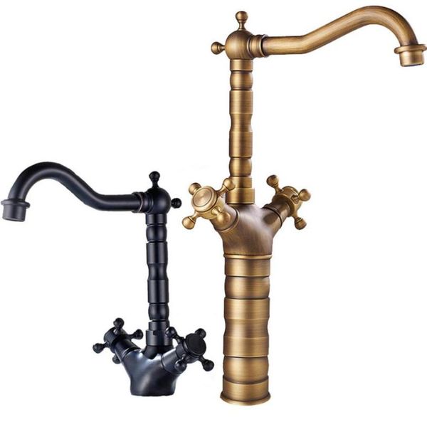 

bathroom sink faucets classic style brass dual cross handle vessel faucet for basin tap