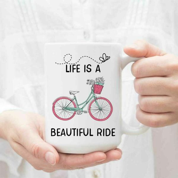 

details about Â life is a beautiful ride coffee mug bike enthusiast bicyclist gift cyclist mugs