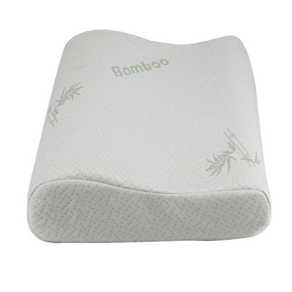 

pillow memory foam wave shaped neck sleeping bed natural latex cervical washable silicone for men women unisex