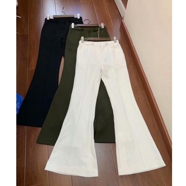 

women's pants & capris quality 11.8 2021 split temperament casual high waist flare, Black;white