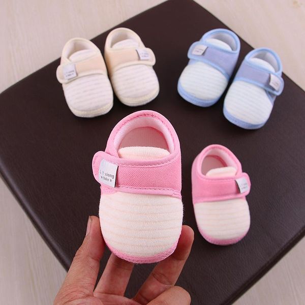 

baby first walker shoes soft flat cotton for born toddler four season breathable colth 0-6-12 months walkers