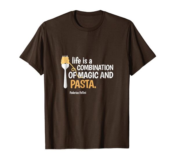 

life is a combination of magic and pasta t shirt, White;black