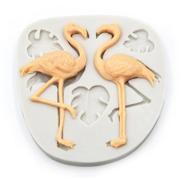 

cake tools feihuan 1pcs flamingo mold silicone fondant chocolate decorating mould fm1802