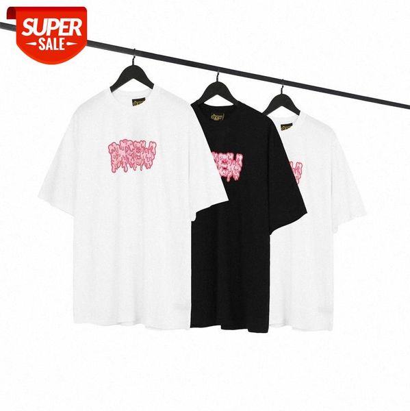 

smiley face melted letter pattern round neck short sleeve one-piece delivery #p603, White;black