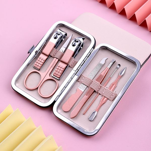 

etravel / yilv 7-piece manicure tools set of stainless steel nail clippers