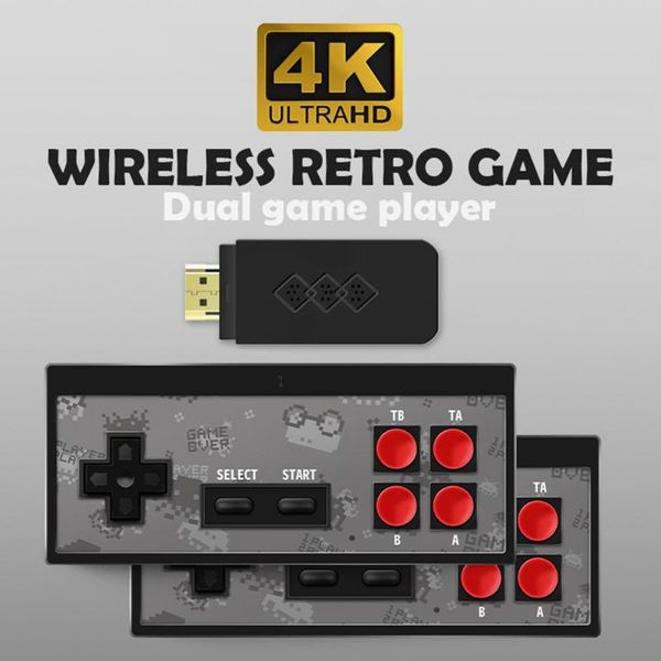 

portable game players tmddotday2 y2 p 4k video console built in 621 mini retro wireless controller -output dual