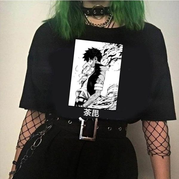 

anime dabi boku no men my hero academia summer tees harajuku, White;black