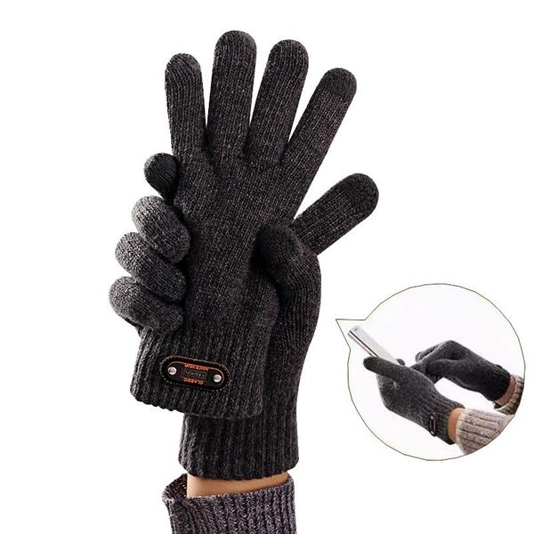 

bicycle gloves warm autumn winter full finger cycling shockproof breathable mountain bike non slip sports, Black