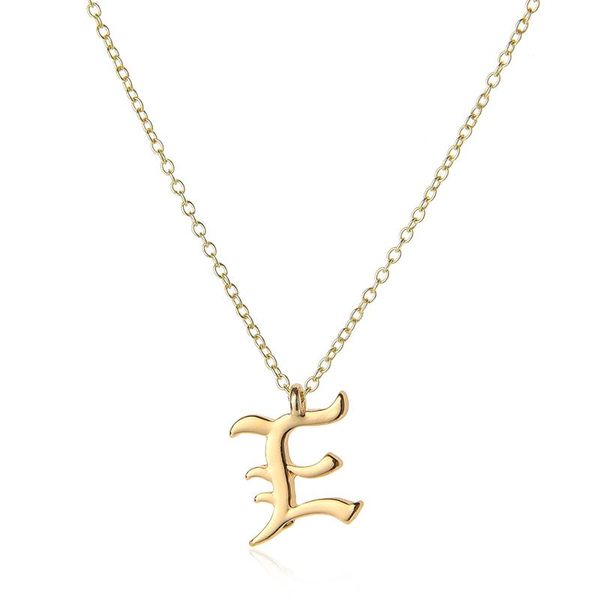 

pendant necklaces 10 cursive english letter e name sign personality chain necklace alphabet initial friend family gift jewelry, Silver
