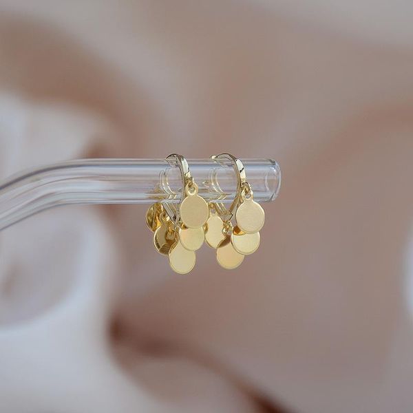 

stud 14k gold plated piece smart drop-shaped tassel ball earrings for woman high-quality french trend luxury fashion earring, Golden;silver