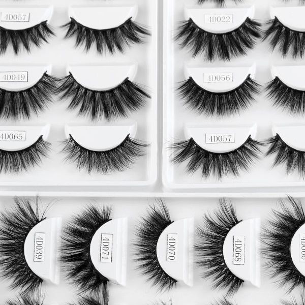 

pairs/box 100% thick real mink false eyelashes 3d lashes natural for beauty makeup extension fake lashes1