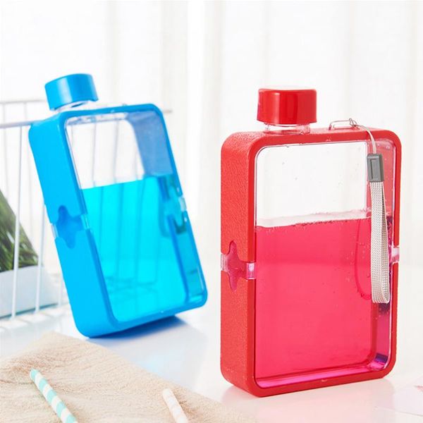

water bottle fashion creative notebook plastic student portable sports cup cupsquare drop-proof and leak-proof