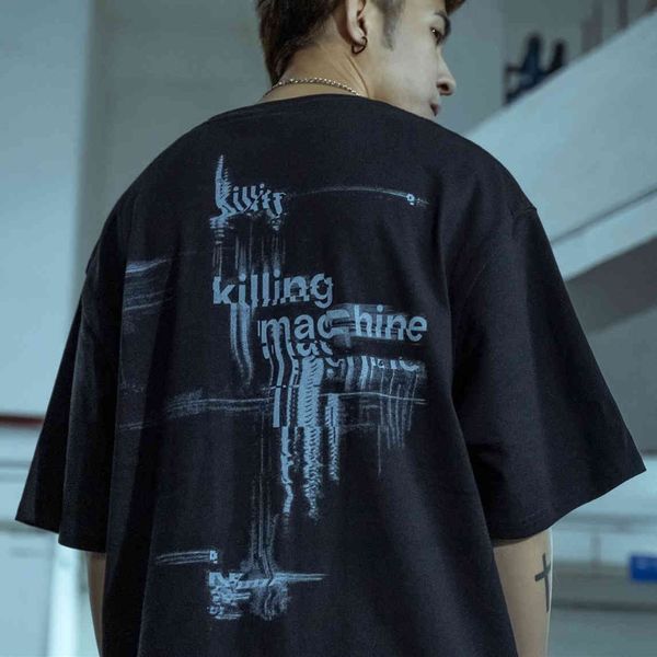 

hoodies white men letter hip printing t-shirts of short sleeve black summer cotton streetwear