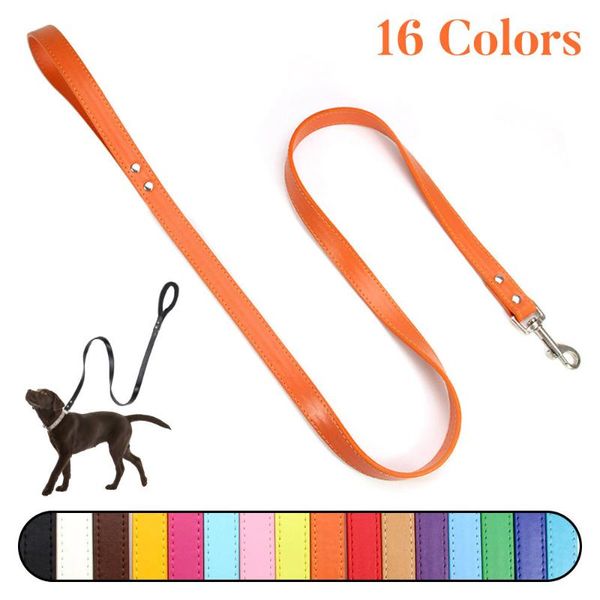

dog collars & leashes pu leather leash harness cat puppy walking running raining rope belt for small medium large dogs leads pet supplies