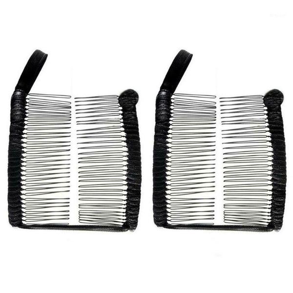

vintage banana hair clip elastic comb professional women styling tool christmas accessory stretchable comb1, Brown
