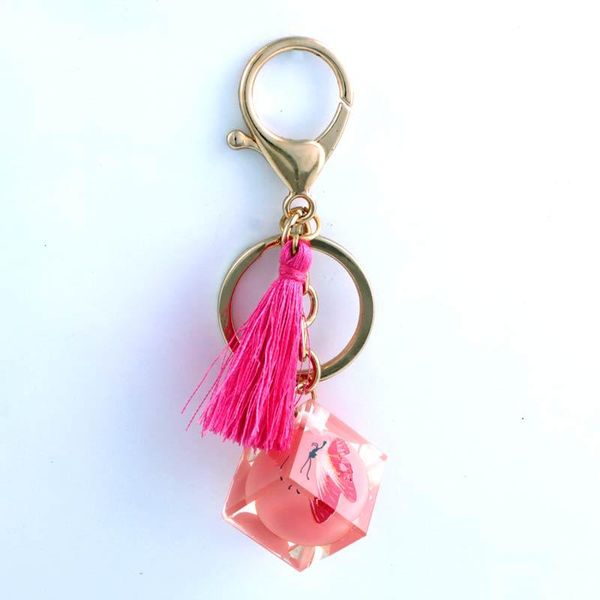 

keychains vestone fresh and lovely dancing butterfly keychain jewelry solidified resin handbag pendant accessories gift, Silver