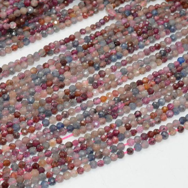 

other natural clean inclusion ruby and sapphire faceted loose round beads 3mm-3.2mm
